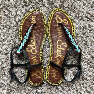 Sam Edelman Shoes - Sam Edelman Gigi Tribal Flat T-strap Thong Sandal Sam Edelman Shoes - Sam Edelman Gigi Tribal Flat T-strap Thong Sandal